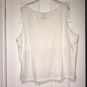 LLBean white tank top size 3x